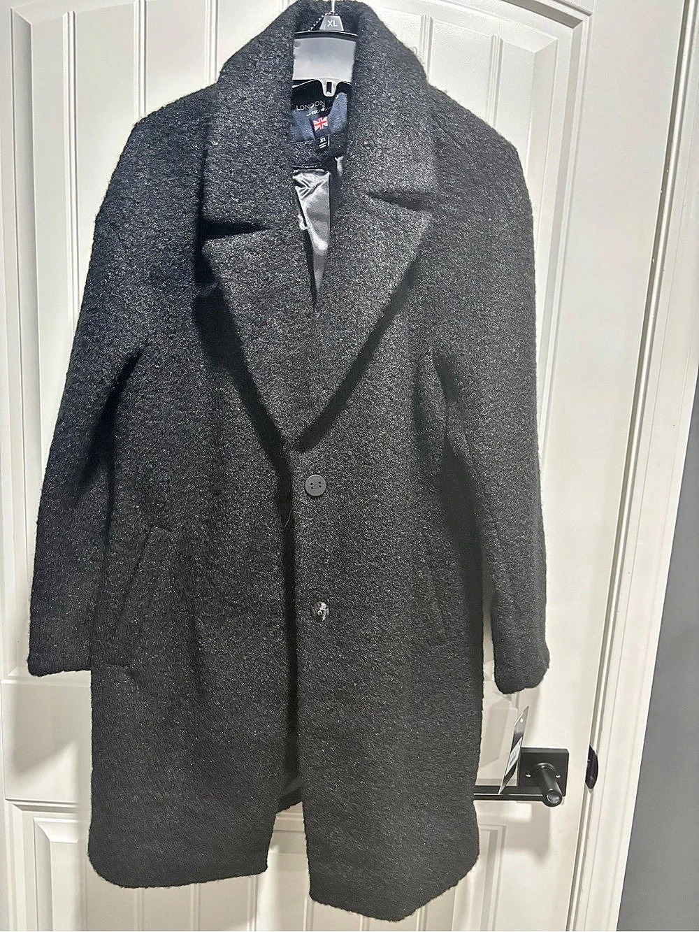 London Fog Pea Coat Black XL